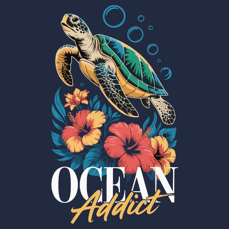 Sea Turtle Ocean Addict Design