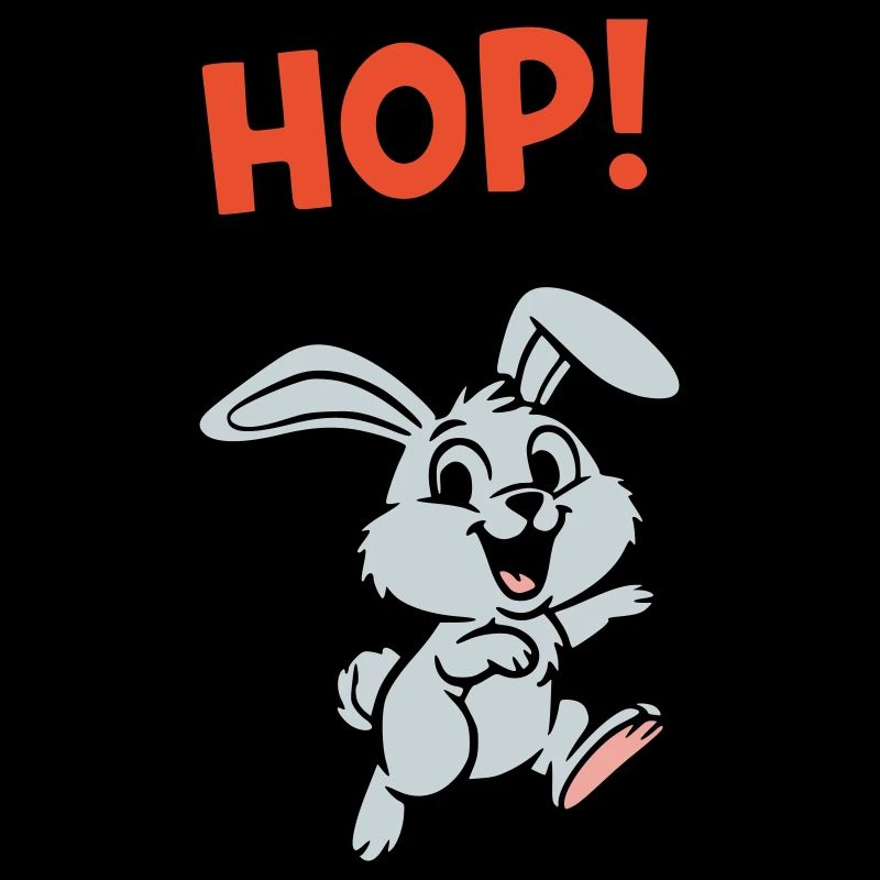 HOP! Bunny Jumping Comic Action Vector