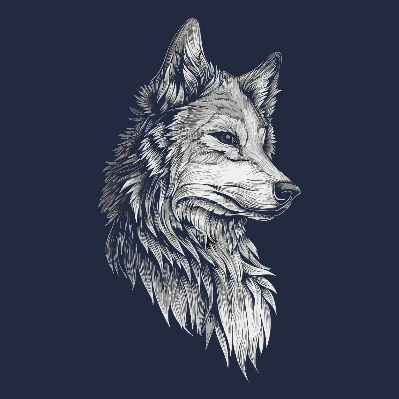 Wolf Kopf Realistisch