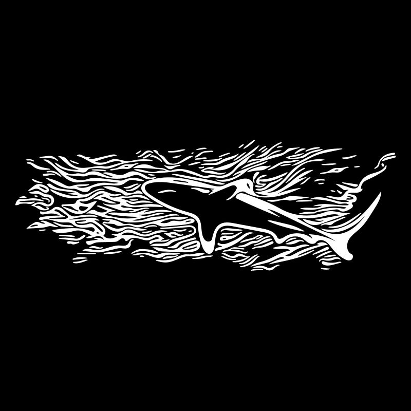 Shark Surface Silhouette