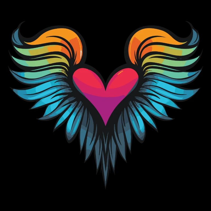 Herz Flügel Engel Love