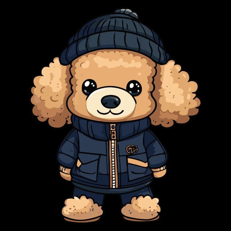 Caniche chien élégant