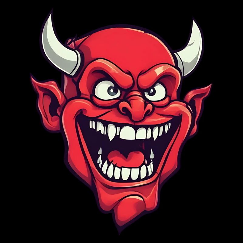 Halloween Demon Devil Head