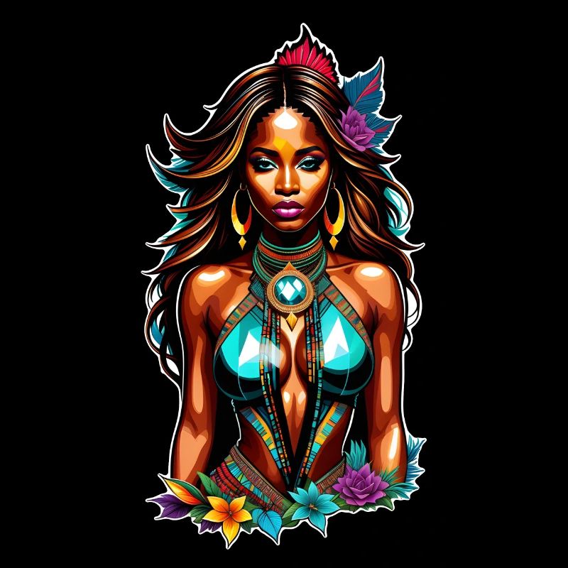 femme afro - beauté