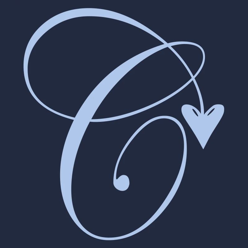 Monogram C Heart Vine