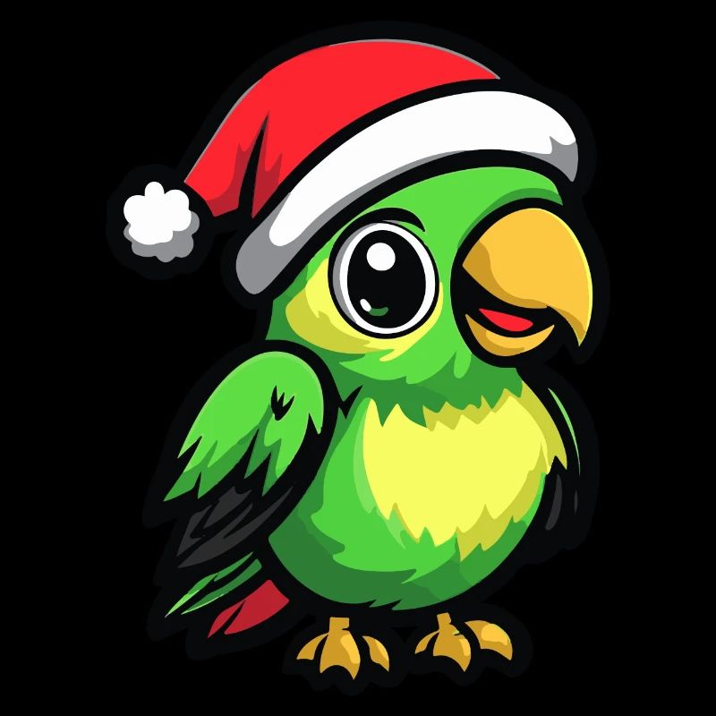 Perroquet Noël mignon