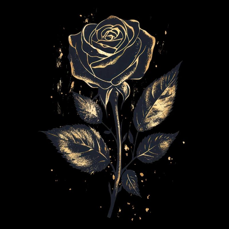 Schwarze Goldene Rose