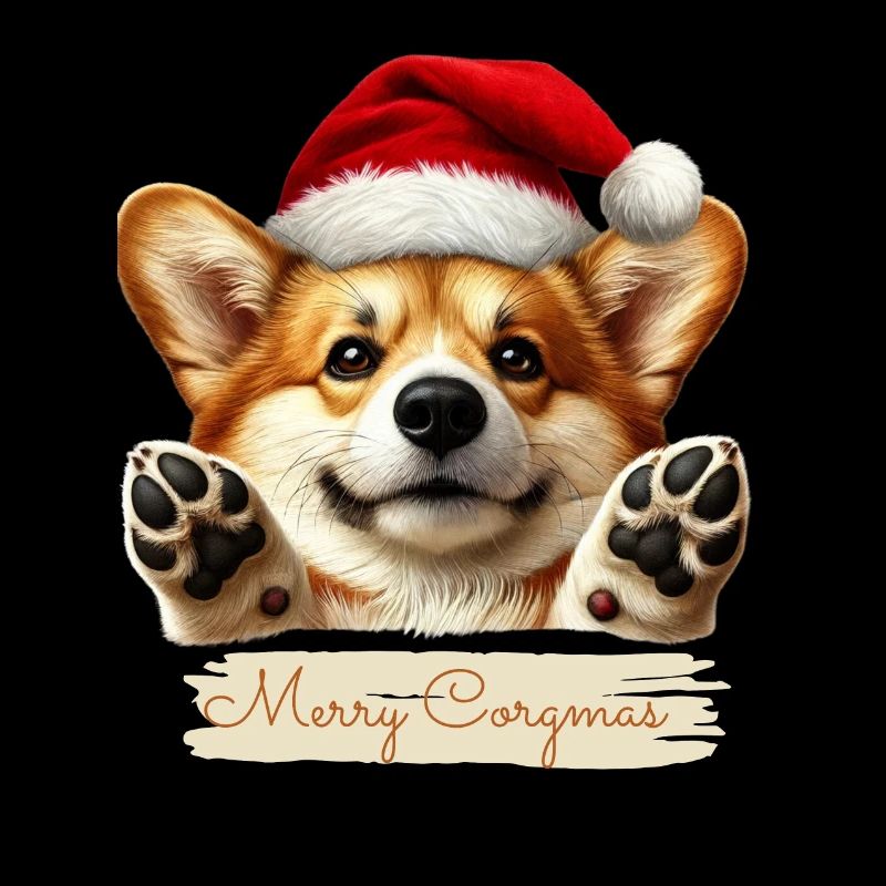 Merry Corgmas – Weihnachts-Corgi Design