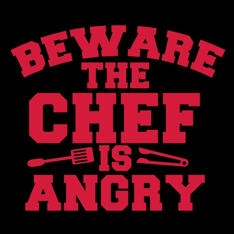 méfiez-vous le cuisinier chef est en colère!