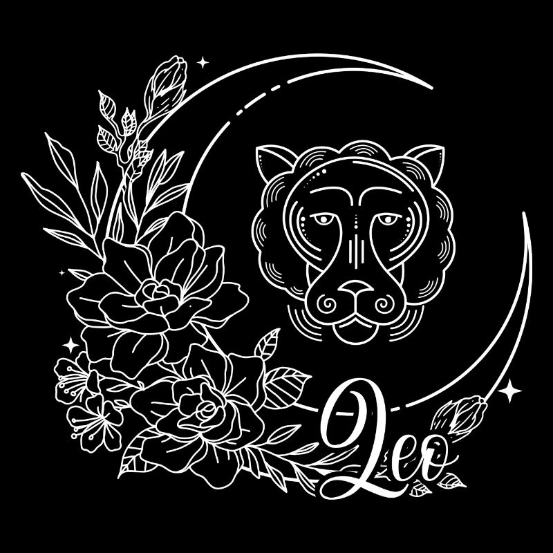 Luna Leo Blumen Mond Löwe