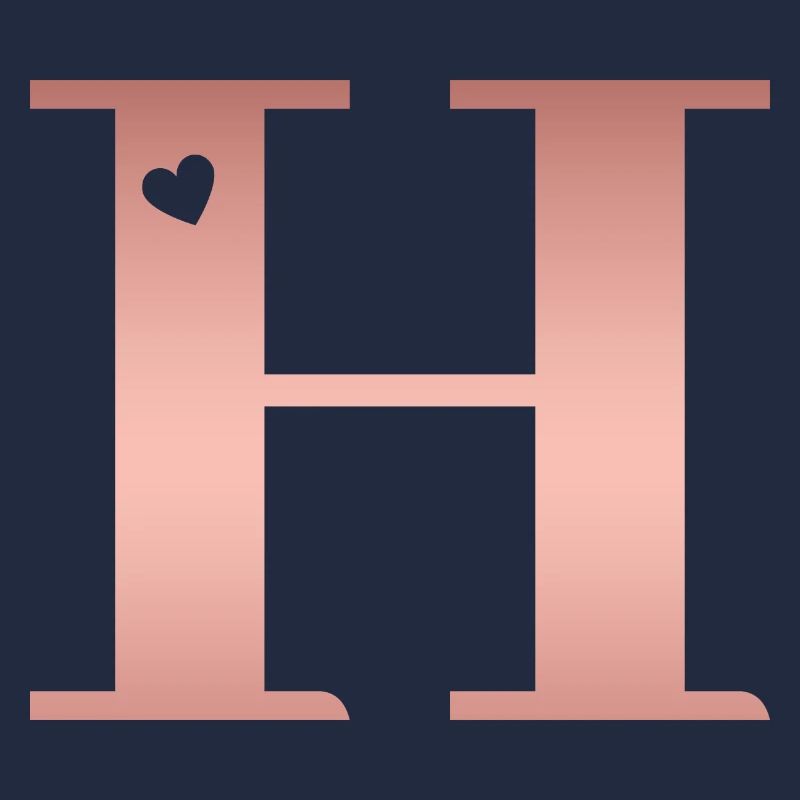 Buchstabe H Roségold