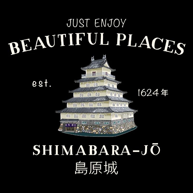 Château de Shimabara, Japon, Beaux Endroits Dessin