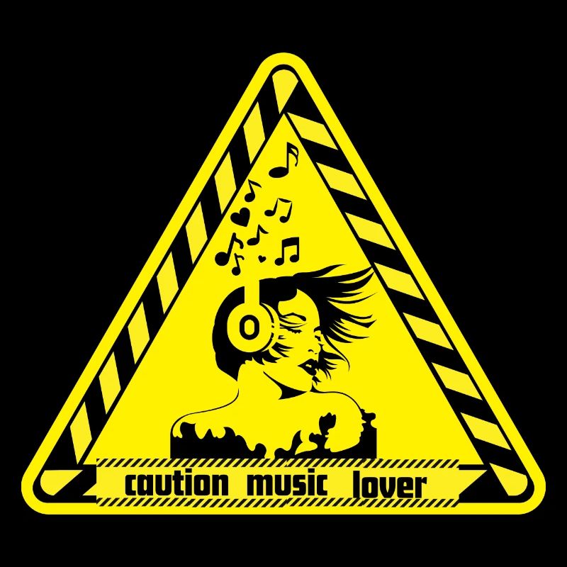 Warning sign for music lovers
