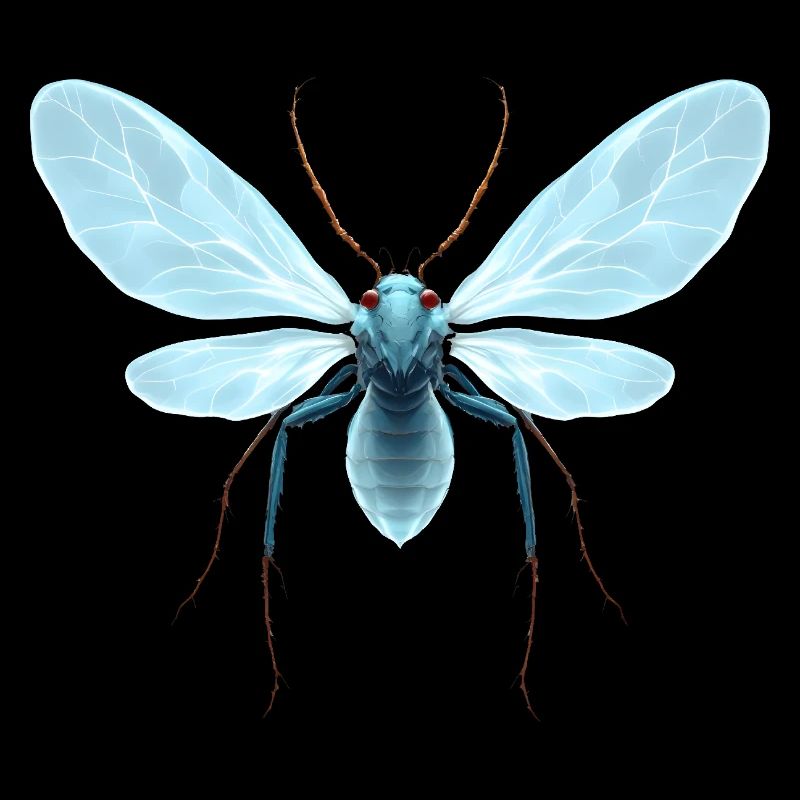 Insect glowing wings translucent fantasy nature