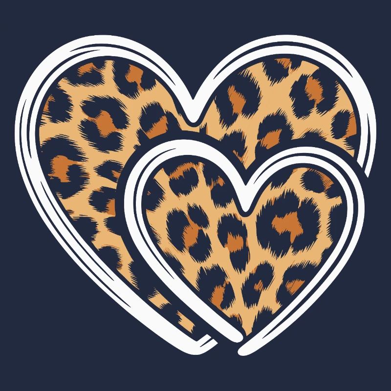 Herz mit Leopardmuster