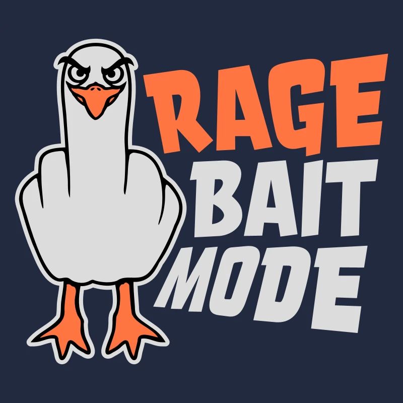Rage Bait Mode Möwe Vogel Böse Lustig Provokation
