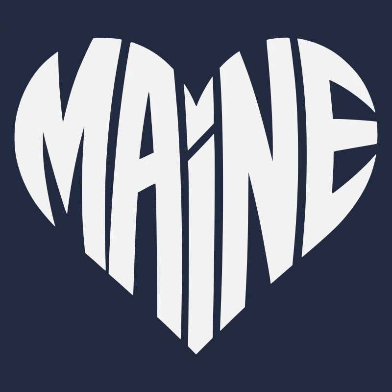 Maine Herz Typo-Design