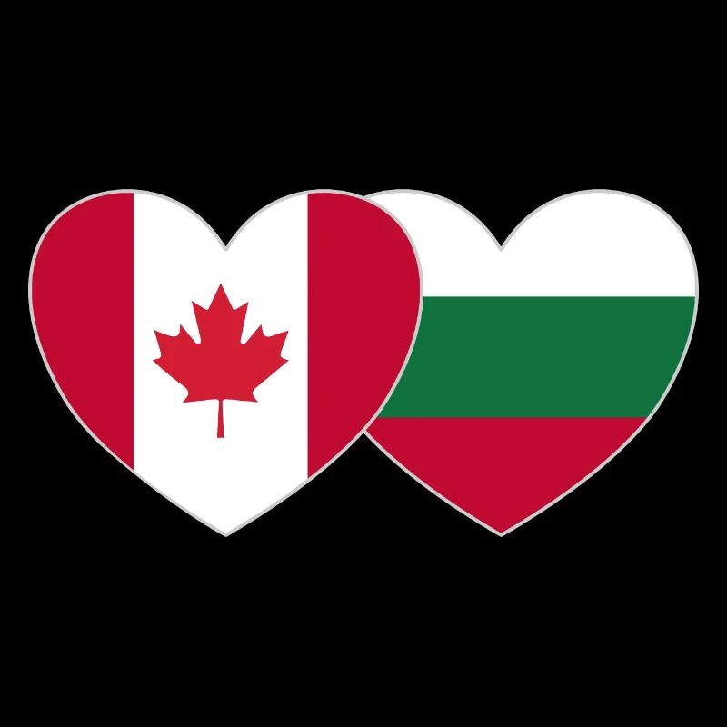 Kanada Bulgarien Flagge Herz