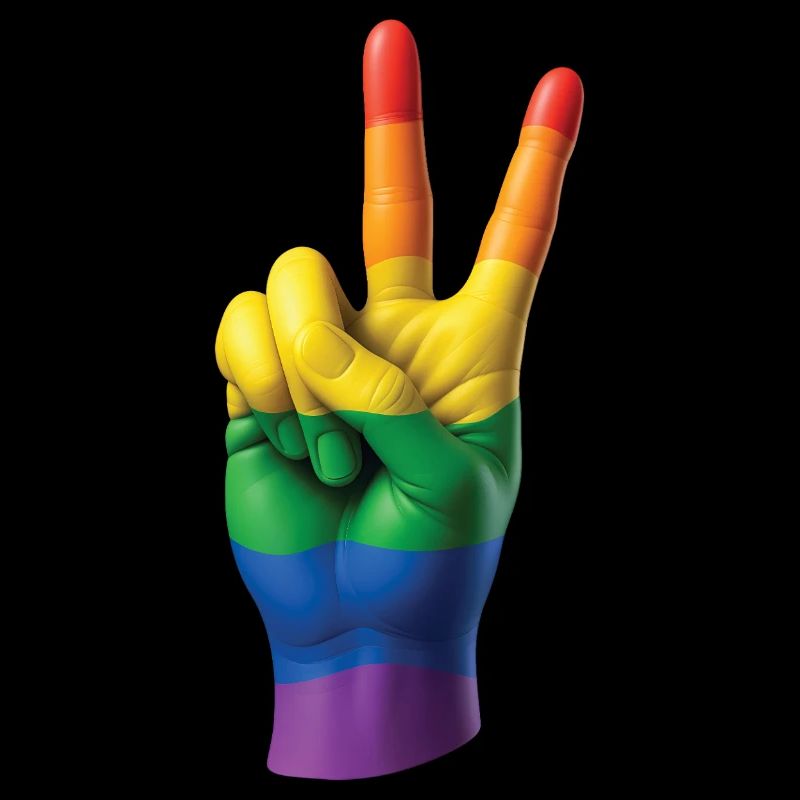 PRIDE PEACE HAND - peace & love