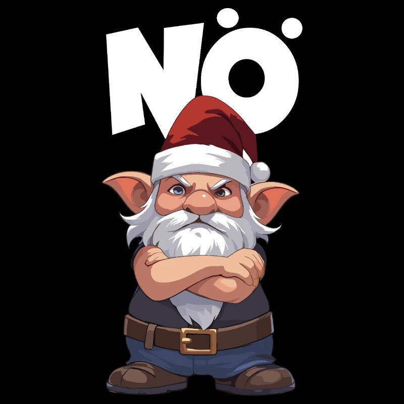 Slogan du logo du gnome de Noël défiant