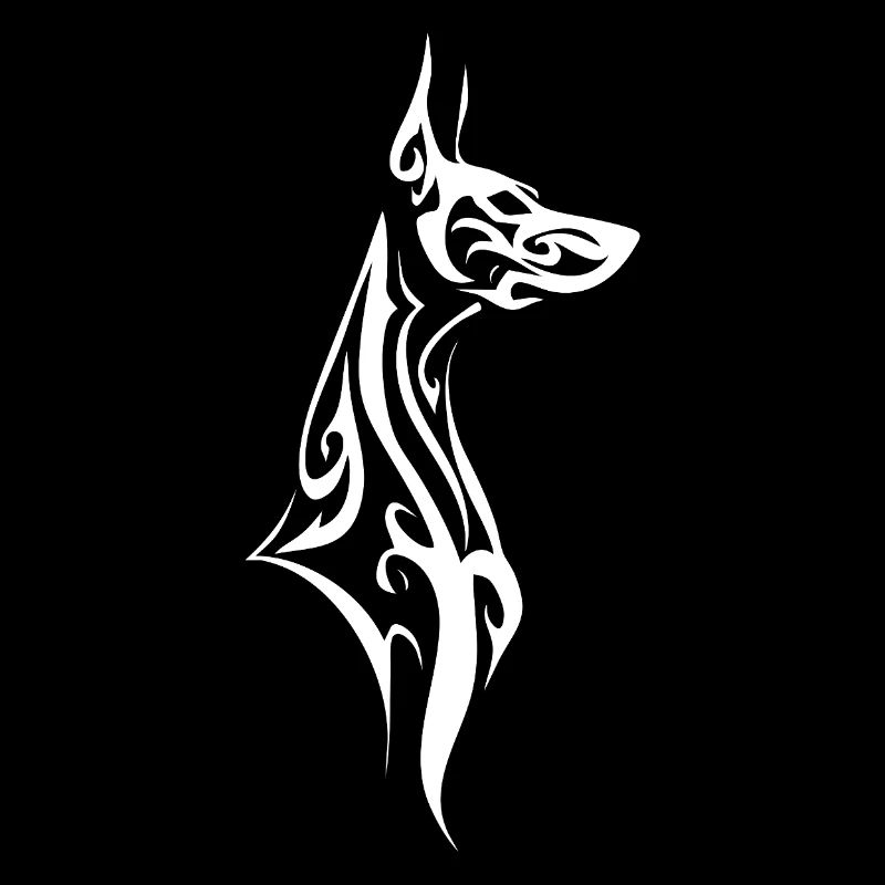 Doberman tribal Noir Blanc