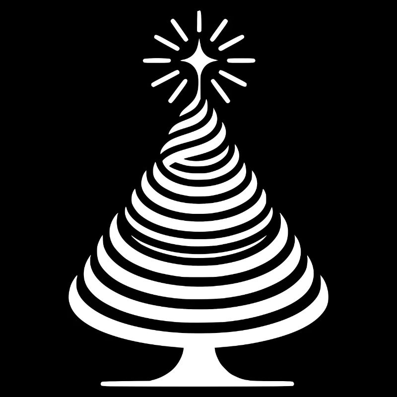 Spiral Christmas tree decoration with style