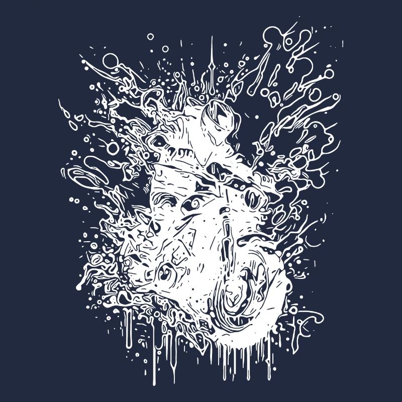 Motorcycle Off-Road Tattoo Splash Style