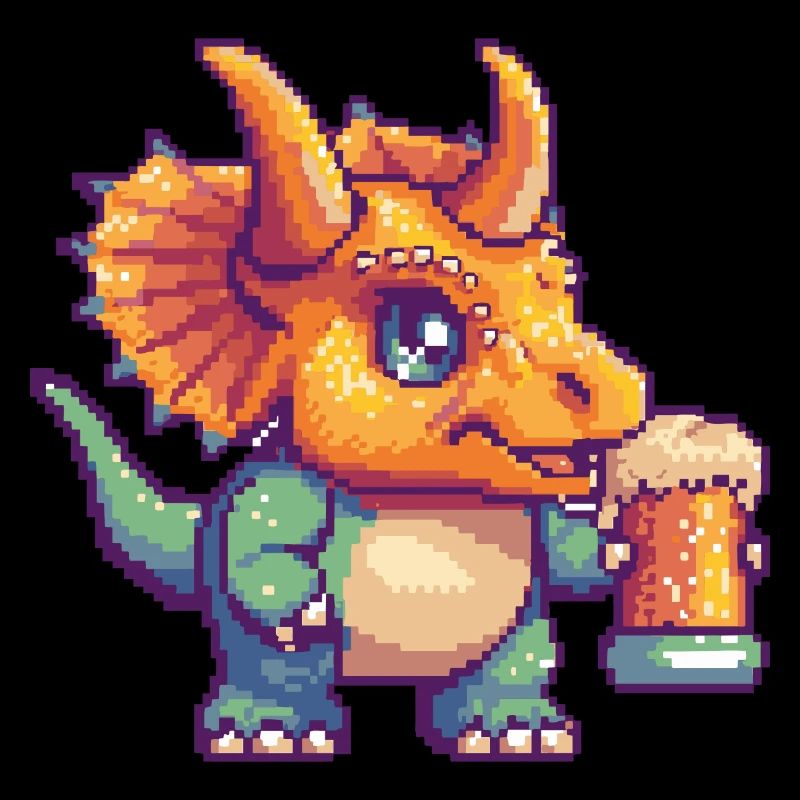 Dinosaurier triceratops Bier Pixel