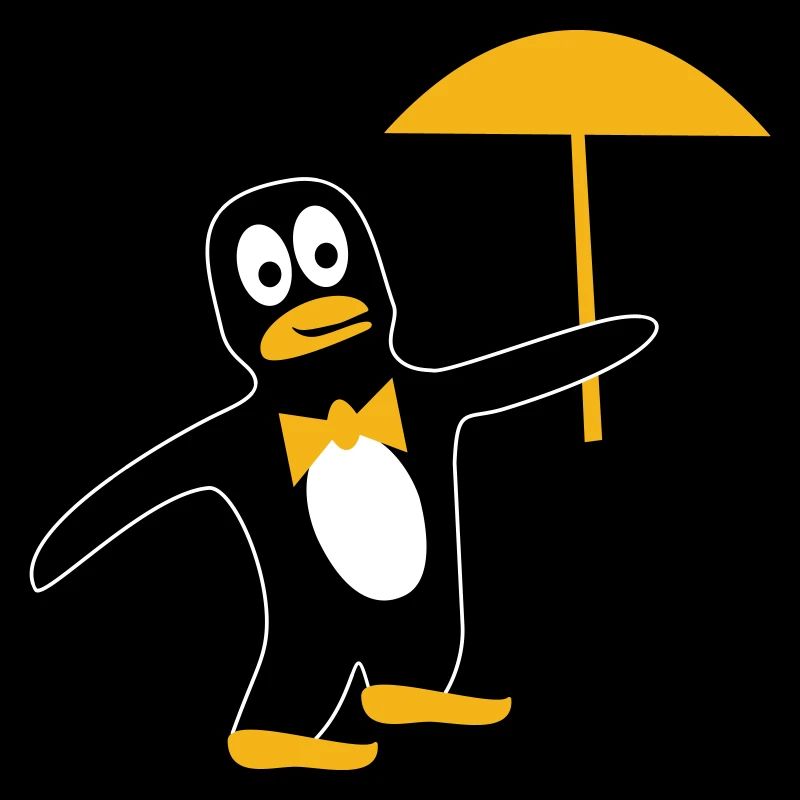 Pingouin avec parapluie dans les couleurs de votre choix
