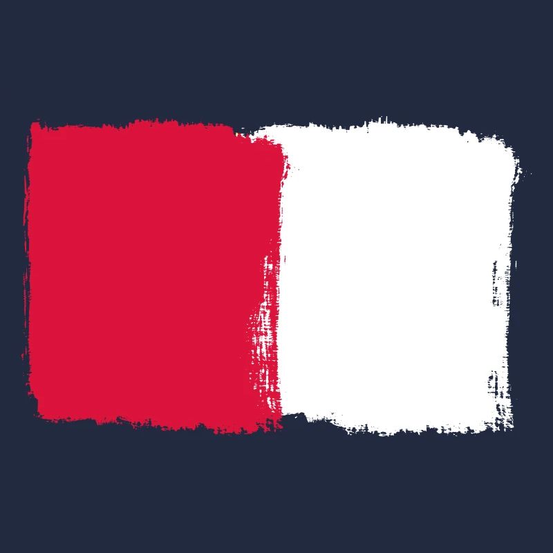 Rouge et blanc aspect usé