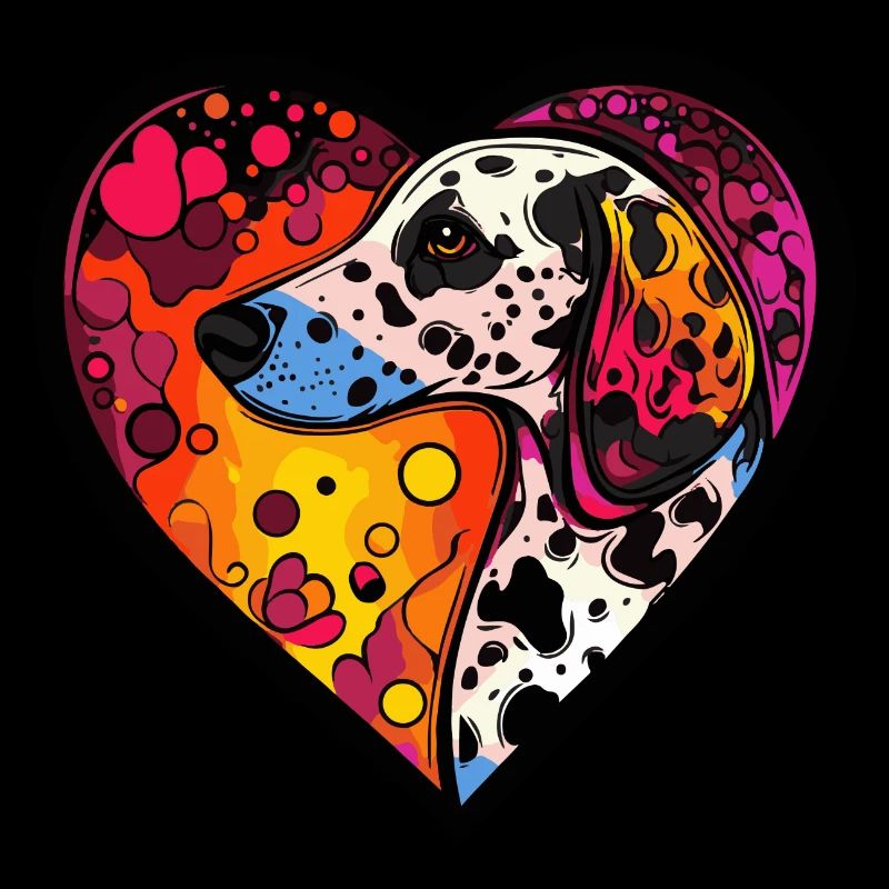 Chien Dalmatien Coeur Amour