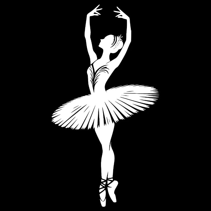 Graceful ballerina in pointe dancing