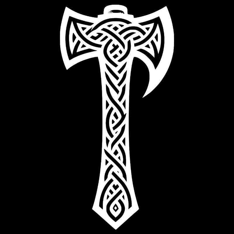 Axt in Keltischen Knoten Tattoo Style