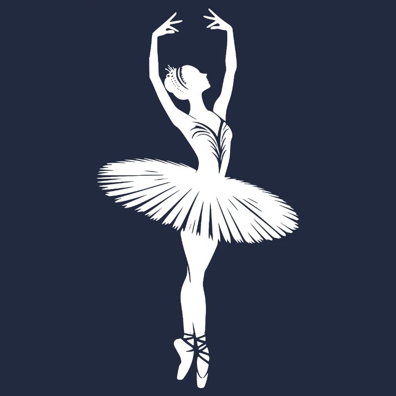 Ballet moderne en silhouette de ballerine
