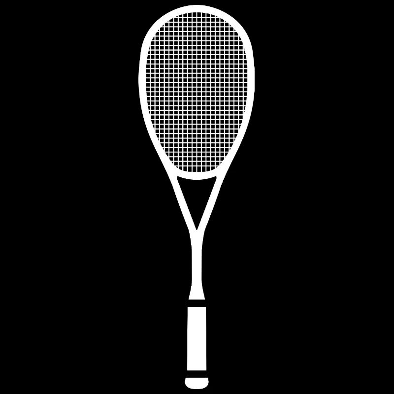 Squash Tennis Racket Split White