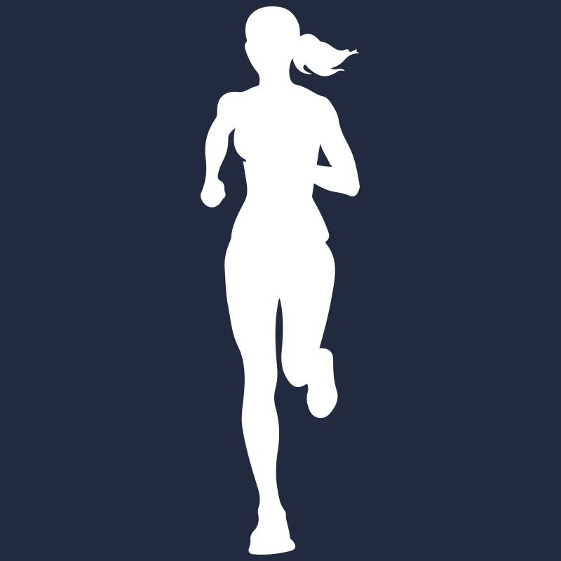 Marathon Runner Woman Running Silhouette
