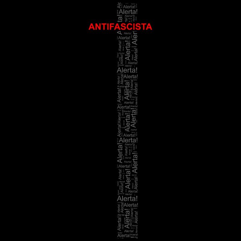 Alerte! Antifasciste ! - Art des mots rouge/gris