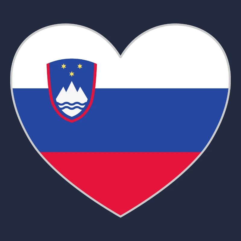 Slowenien Flagge Herz