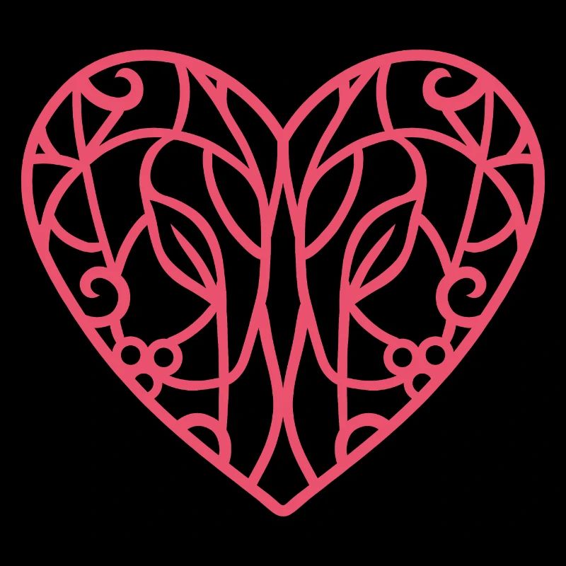 Ornamental pink heart