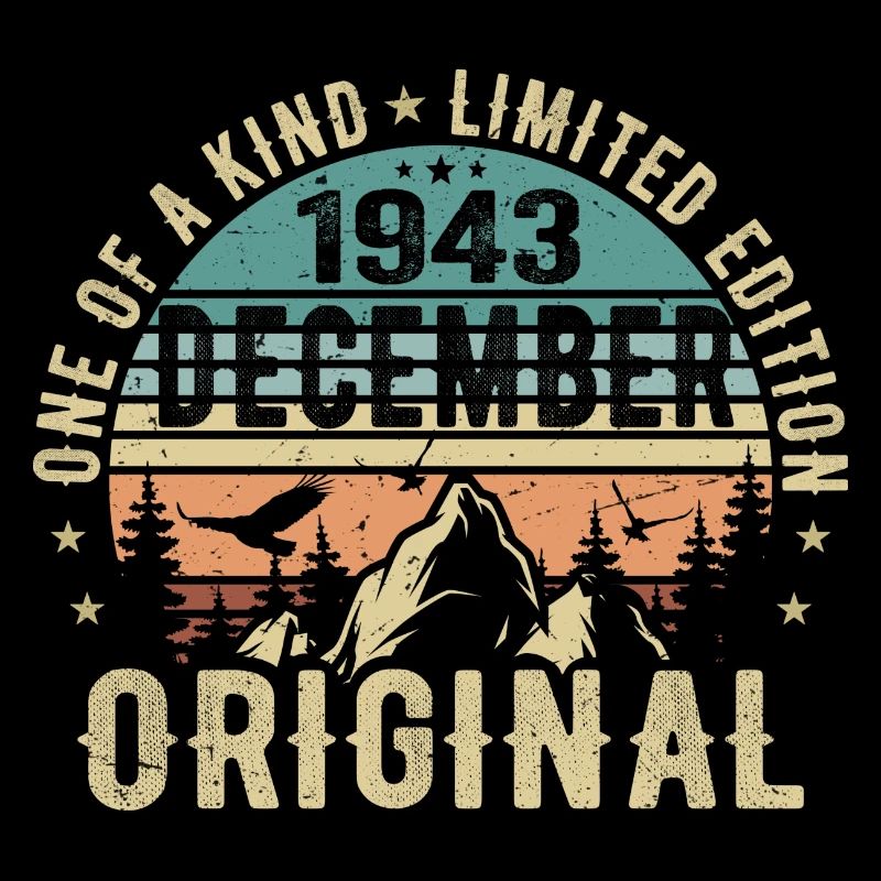 Légendes Anniversaire Décembre 1943 Naissance Cadeau