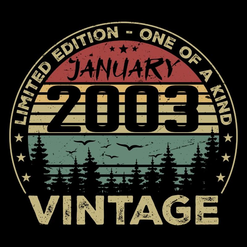 Vintage Janvier 2003 Anniversaire Janvier 2003