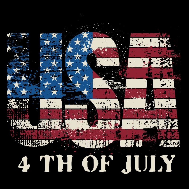 USA Flagge Grunge – 4. Juli Typografie Design