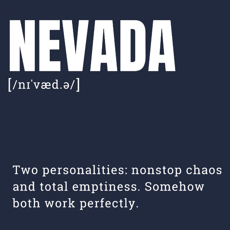 Nevada Duality: Bold Typography Print