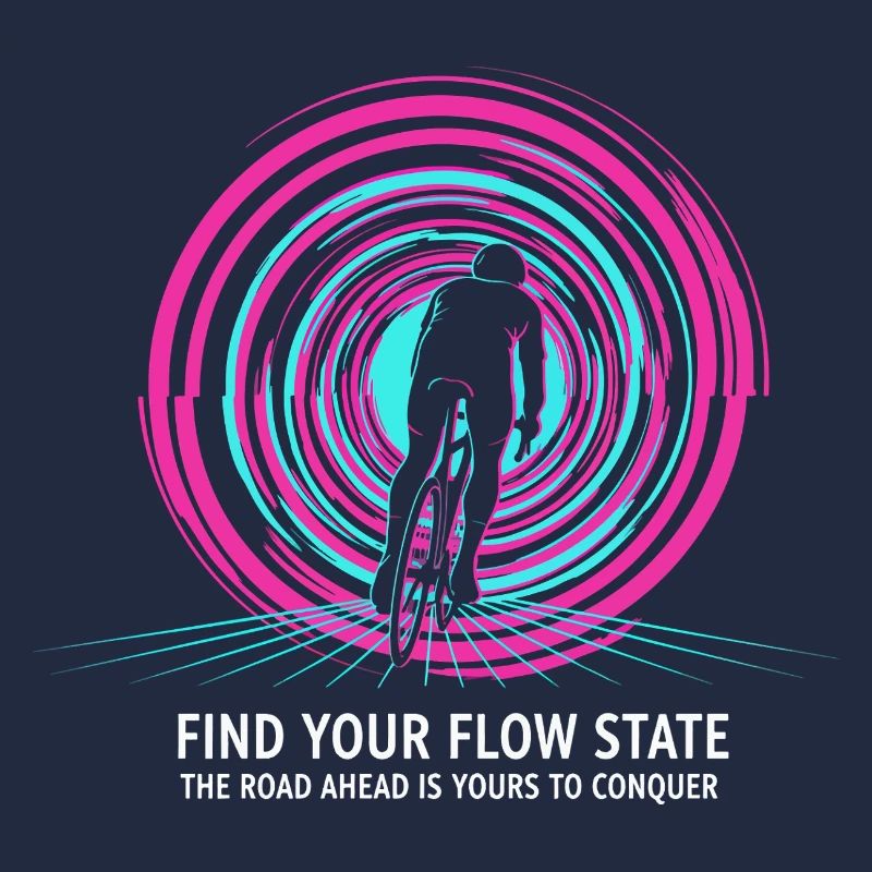 Flow State Radfahrer-Neon-Route