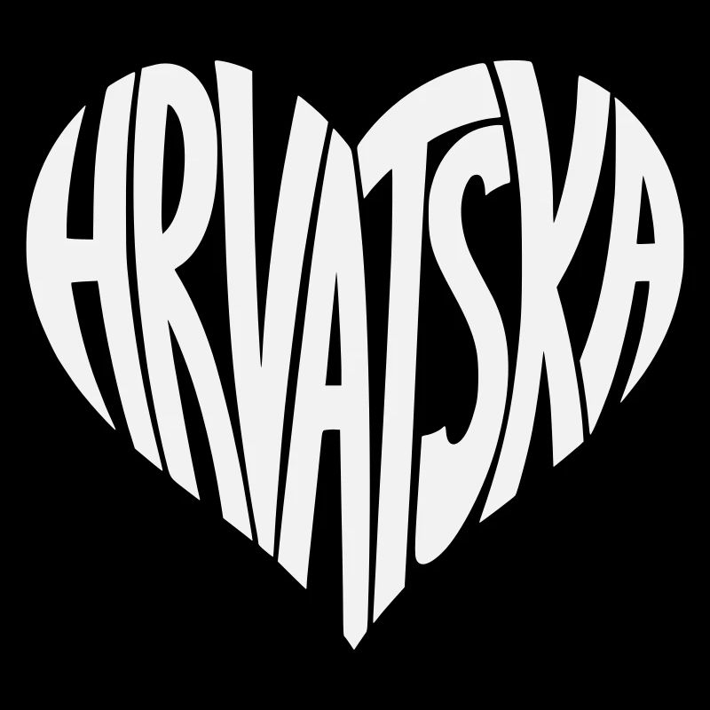 Fonts du cœur de Hrvatska Croatia