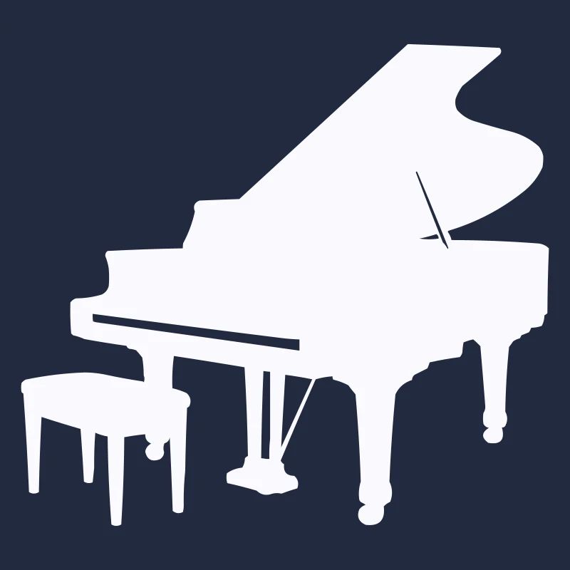 Piano Silhouette Monochrom