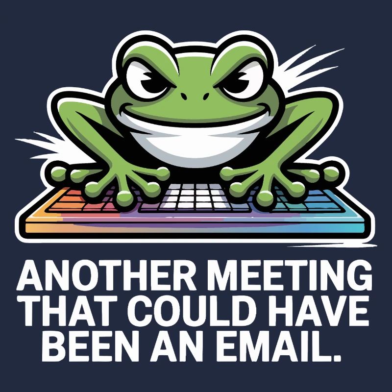 Frosch Tastatur Meme – Meeting statt E-Mail