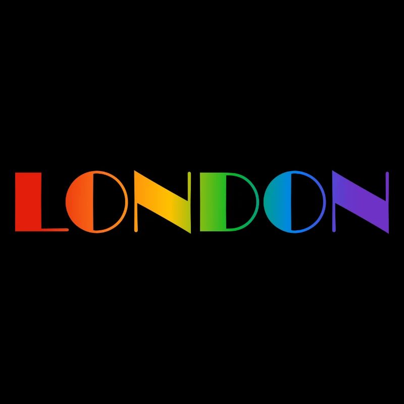 London rainbow text LGBTQ pride