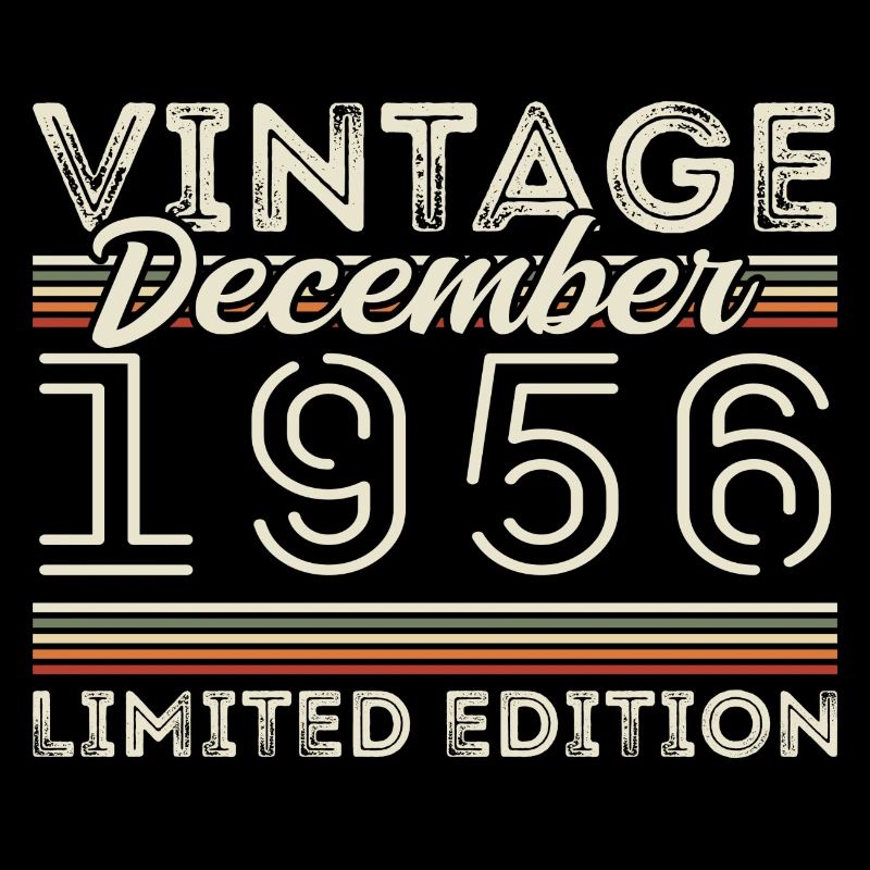 Vintage Décembre 1956 - 69e Anniversaire Décember