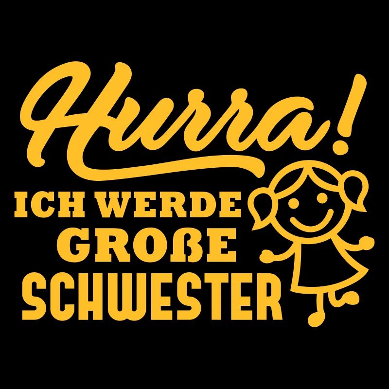 Hurra, ich werde Schwester (Schriftzug)